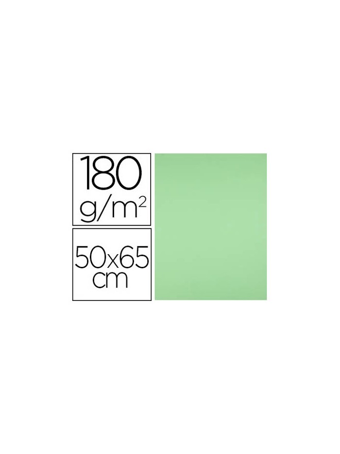 Cartulina liderpapel 50x65 cm 180g/m2 verde hierba paquete de 25 hojas Cartulina liderpapel 50x65 cm 180g/m2 verde hierba paquete de 25 hojas