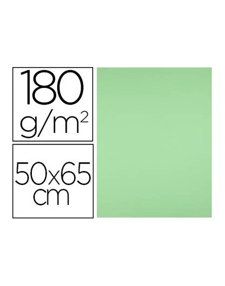 Cartulina liderpapel 50x65 cm 180g/m2 verde hierba paquete de 25 hojas