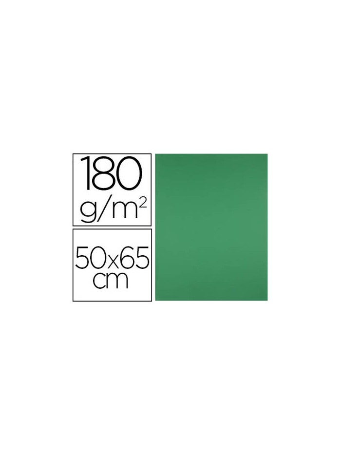 Cartulina liderpapel 50x65 cm 180g/m2 verde navidad paquete de 25 hojas Cartulina liderpapel 50x65 cm 180g/m2 verde navidad paquete de 25 hojas