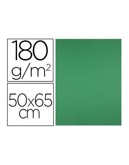 Cartulina liderpapel 50x65 cm 180g/m2 verde navidad paquete de 25 hojas