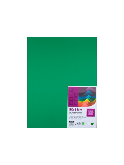Cartulina liderpapel 50x65 cm 180g/m2 verde navidad paquete de 25 hojas