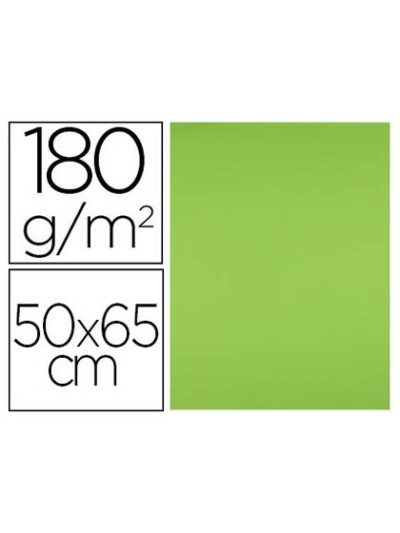 Cartulina liderpapel 50x65 cm 180g/m2 verde pistacho paquete de 25 hojas