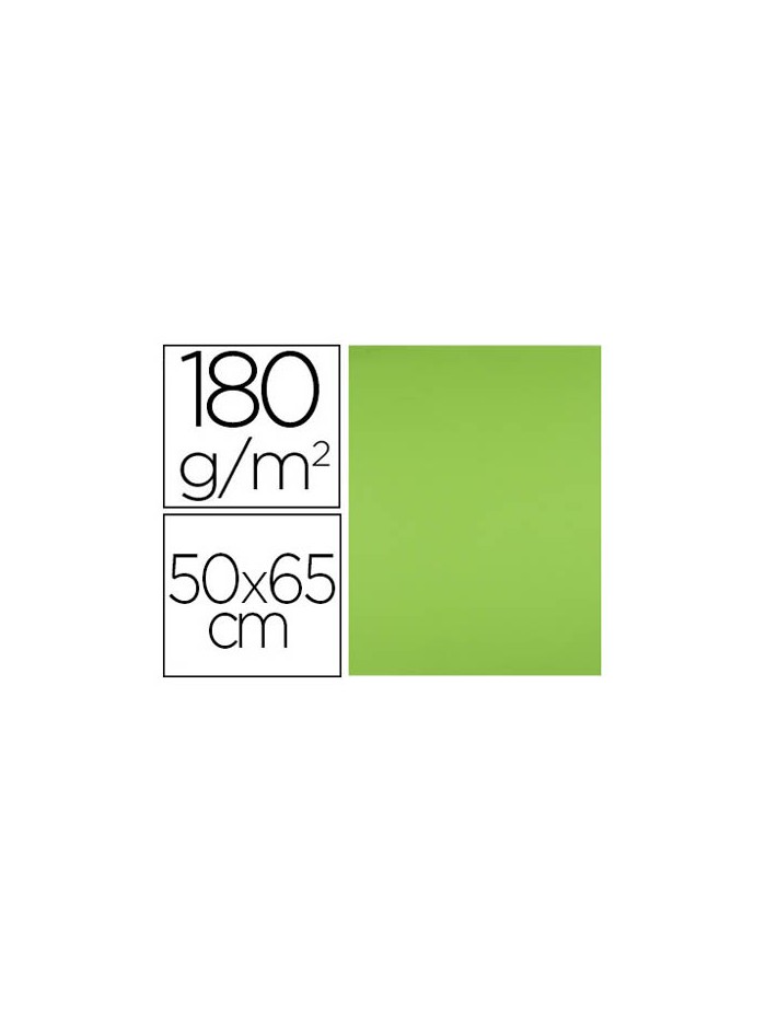 Cartulina liderpapel 50x65 cm 180g/m2 verde pistacho paquete de 25 hojas Cartulina liderpapel 50x65 cm 180g/m2 verde pistacho paquete de 25 hojas