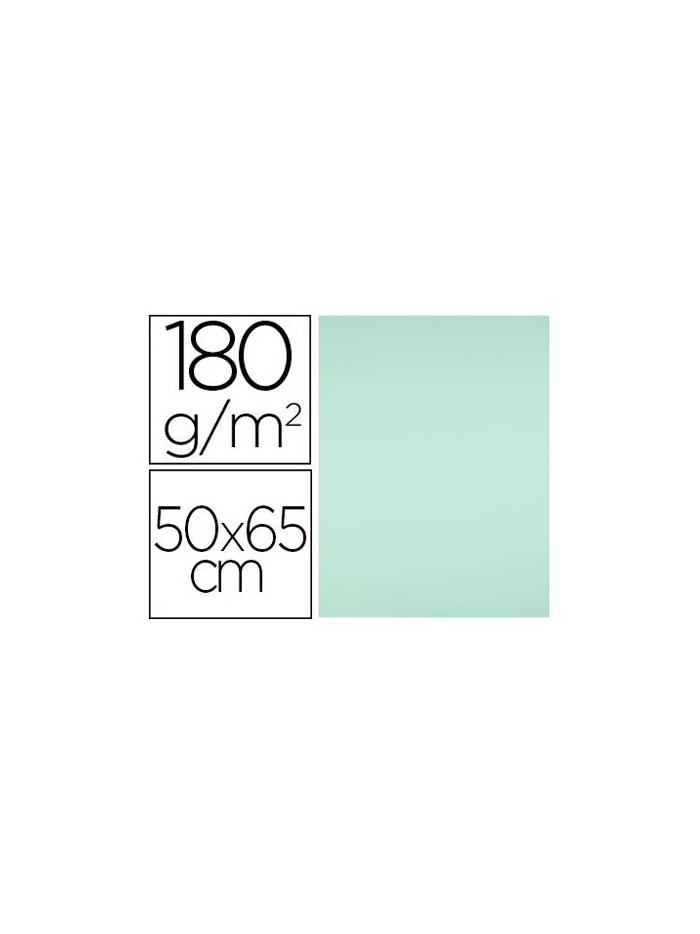 Cartulina liderpapel 50x65 cm 180g/m2 verde paquete de 25 hojas Cartulina liderpapel 50x65 cm 180g/m2 verde paquete de 25 hojas