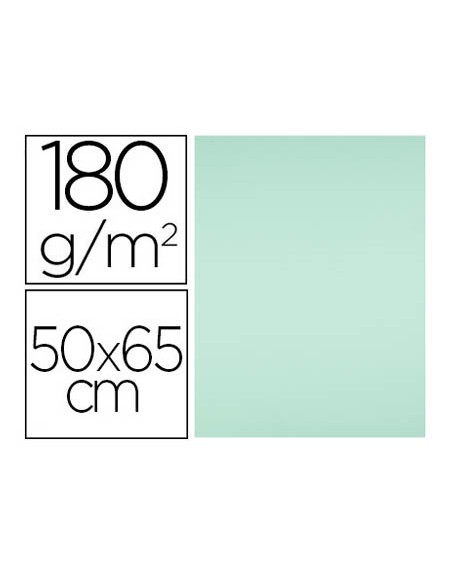 Cartulina liderpapel 50x65 cm 180g/m2 verde paquete de 25 hojas