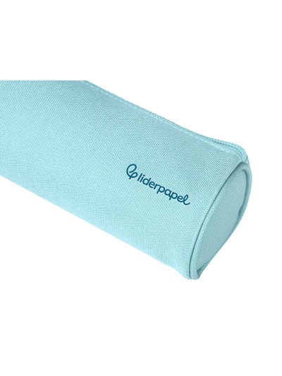 Estuche portatodo liderpapel classic cilindrico ancho 210x70mm azul celeste