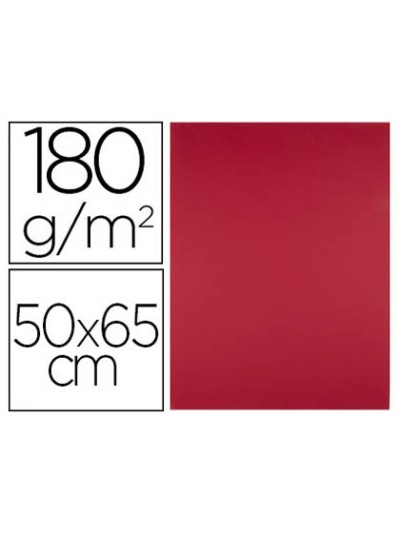 Cartulina liderpapel 50x65 cm 180g/m2 rojo navidad paquete de 25 hojas
