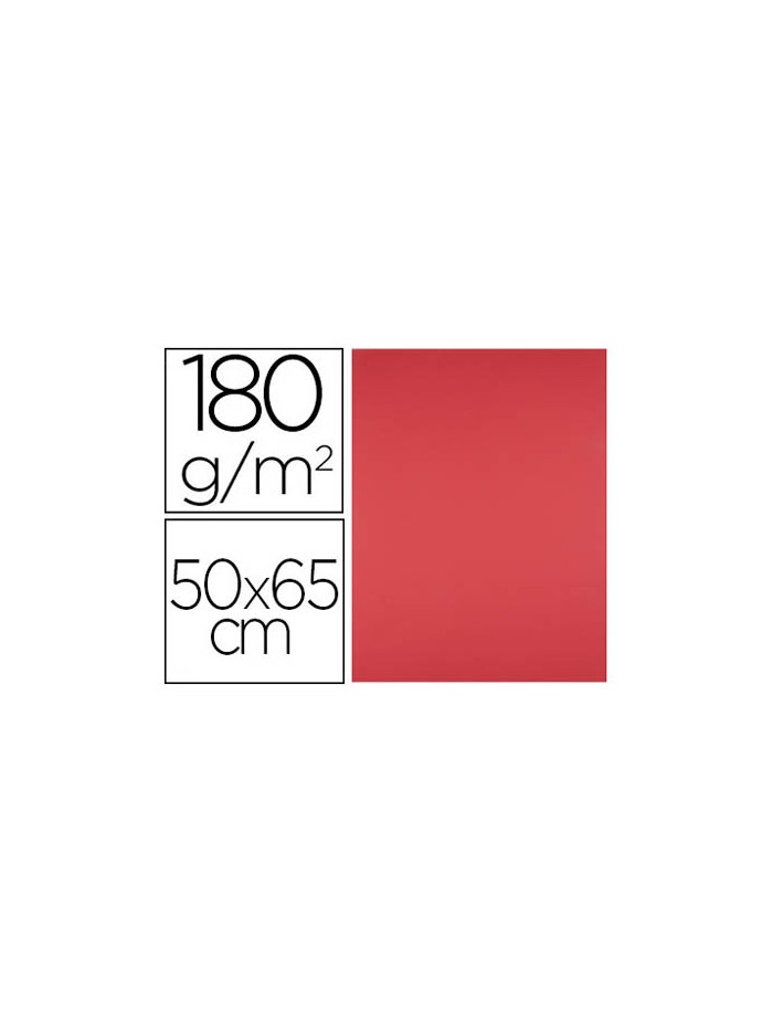 Cartulina liderpapel 50x65 cm 180g/m2 rojo paquete de 25 hojas Cartulina liderpapel 50x65 cm 180g/m2 rojo paquete de 25 hojas