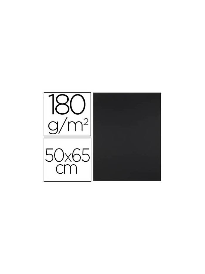 Cartulina liderpapel 50x65 cm 180g/m2 negro paquete de 25 hojas Cartulina liderpapel 50x65 cm 180g/m2 negro paquete de 25 hojas