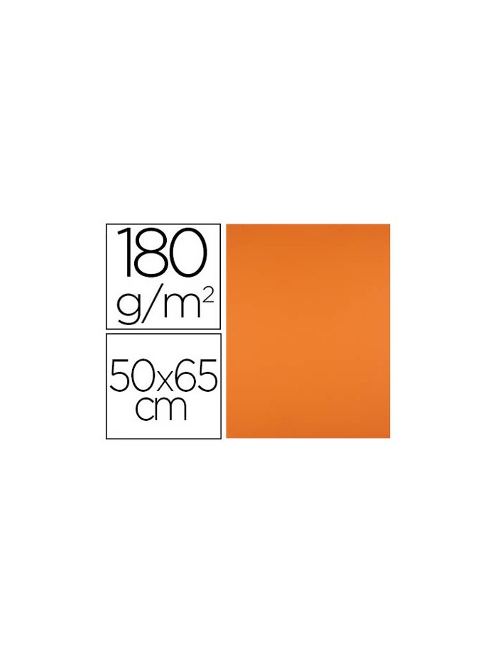 Cartulina liderpapel 50x65 cm 180g/m2 naranja paquete de 25 hojas Cartulina liderpapel 50x65 cm 180g/m2 naranja paquete de 25 hojas