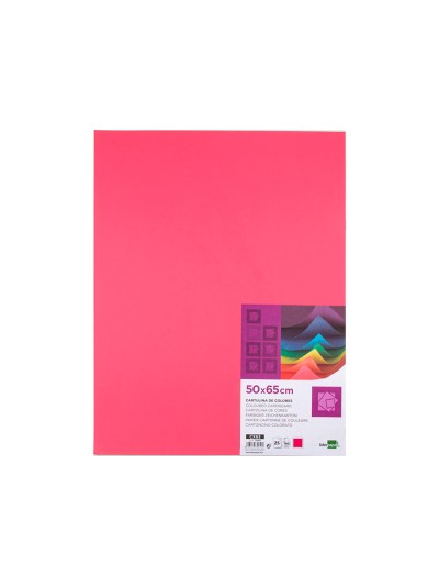 Cartulina liderpapel 50x65 cm 180g/m2 fucsia paquete de 25 hojas