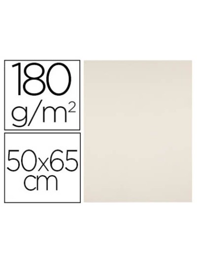 Cartulina liderpapel 50x65 cm 180g/m2 crema paquete de 25 hojas