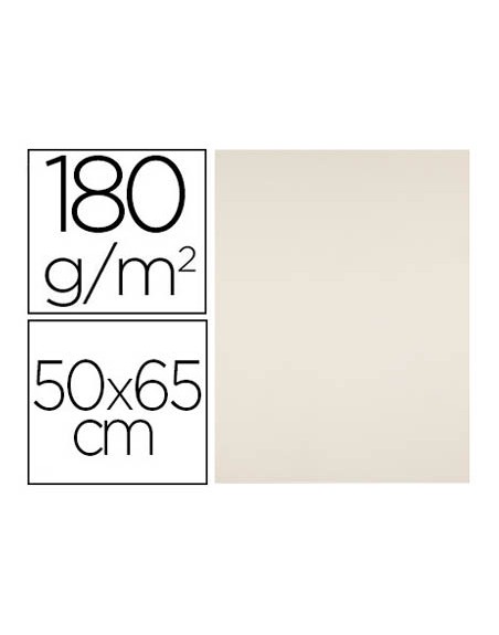 Cartulina liderpapel 50x65 cm 180g/m2 crema paquete de 25 hojas