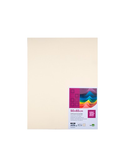 Cartulina liderpapel 50x65 cm 180g/m2 crema paquete de 25 hojas