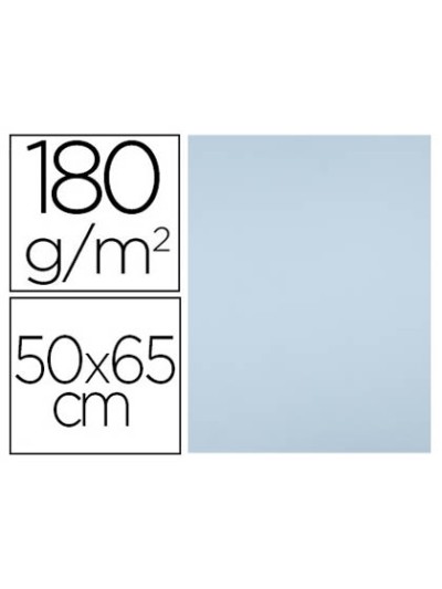 Cartulina liderpapel 50x65 cm 180g/m2 azul paquete de 25 hojas