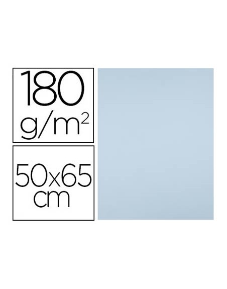 Cartulina liderpapel 50x65 cm 180g/m2 azul paquete de 25 hojas