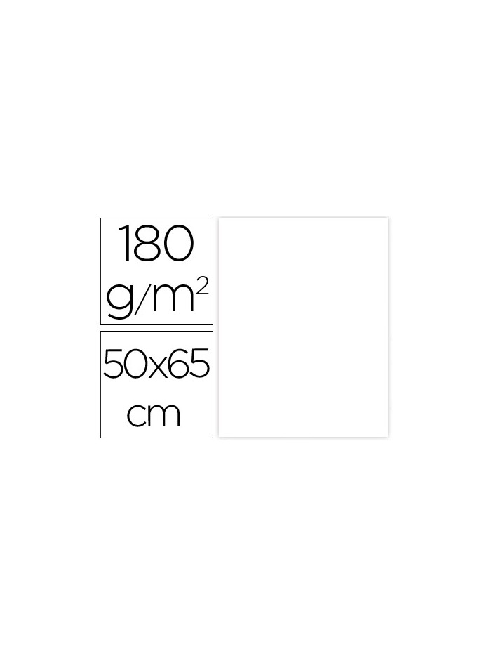 Cartulina liderpapel 50x65 cm 180g/m2 blanco paquete de 25 hojas Cartulina liderpapel 50x65 cm 180g/m2 blanco paquete de 25 hojas