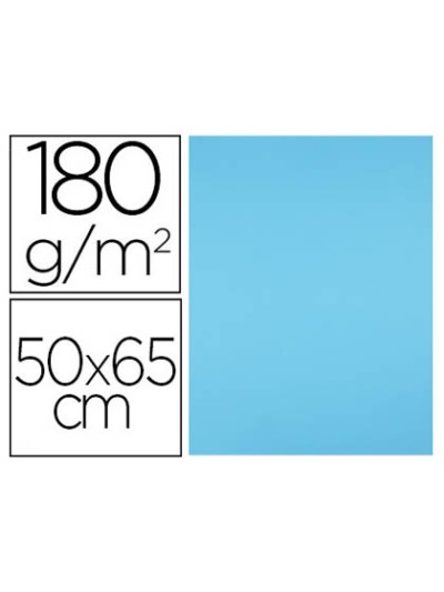 Cartulina liderpapel 50x65 cm 180g/m2 celeste paquete de 25 hojas