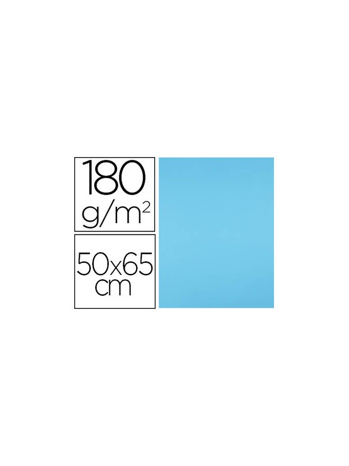 Cartulina liderpapel 50x65 cm 180g/m2 celeste paquete de 25 hojas Cartulina liderpapel 50x65 cm 180g/m2 celeste paquete de 25 hojas