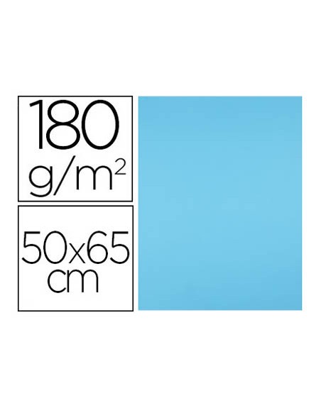 Cartulina liderpapel 50x65 cm 180g/m2 celeste paquete de 25 hojas
