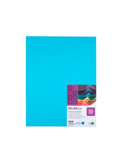 Cartulina liderpapel 50x65 cm 180g/m2 celeste paquete de 25 hojas