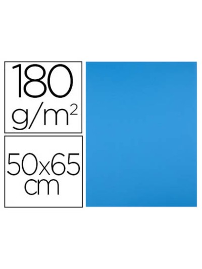 Cartulina liderpapel 50x65 cm 180g/m2 azul turquesa paquete de 25 hojas