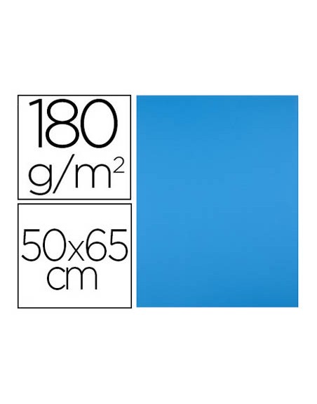 Cartulina liderpapel 50x65 cm 180g/m2 azul turquesa paquete de 25 hojas