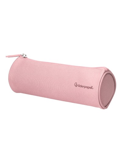 Estuche portatodo liderpapel classic cilindrico ancho 210x70mm rosa
