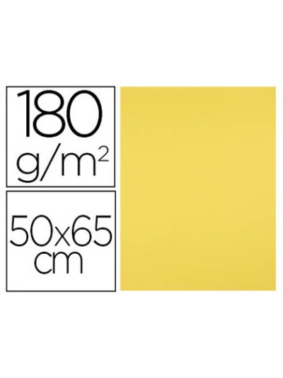 Cartulina liderpapel 50x65 cm 180g/m2 amarillo limon paquete de 25 hojas