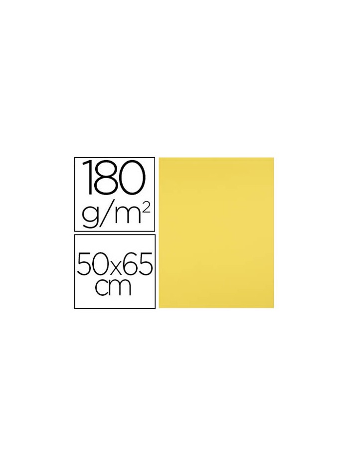 Cartulina liderpapel 50x65 cm 180g/m2 amarillo limon paquete de 25 hojas Cartulina liderpapel 50x65 cm 180g/m2 amarillo limon paquete de 25 hojas