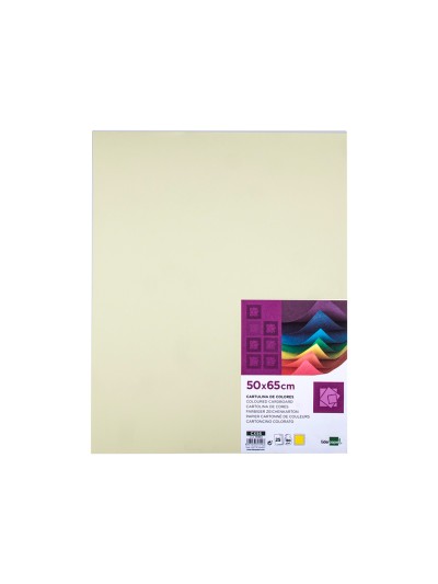 Cartulina liderpapel 50x65 cm 180g/m2 amarillo paquete de 25 hojas