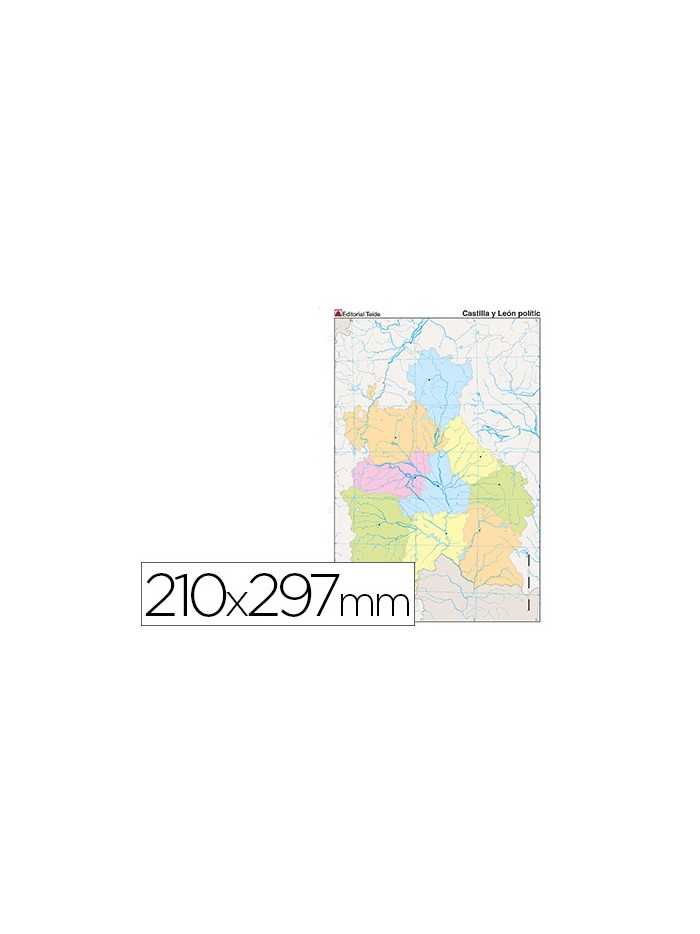 Mapa mudo color din a4 castilla-leon politico Mapa mudo color din a4 castilla-leon politico