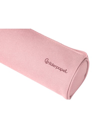 Estuche portatodo liderpapel classic cilindrico ancho 210x70mm rosa