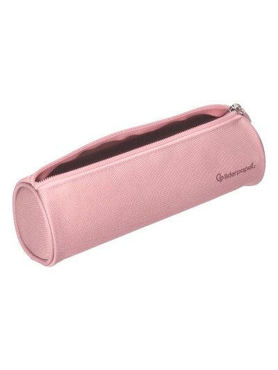 Estuche portatodo liderpapel classic cilindrico ancho 210x70mm rosa
