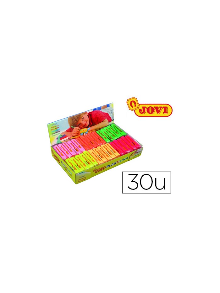 Plastilina jovi 70f tamaño pequeño caja de 30 unidades colores fluorescentes surtidos Plastilina jovi 70f tamaño pequeño caja de 30 unidades colores fluorescentes surtidos