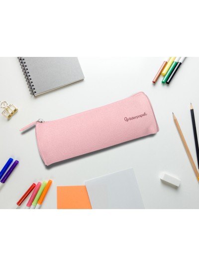 Estuche portatodo liderpapel classic cilindrico ancho 210x70mm rosa