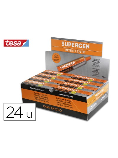Pegamento supergen contacto incoloro 40 ml unidad
