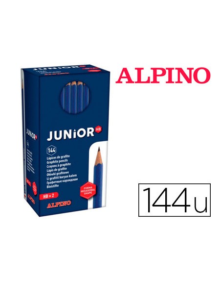 Lapices de grafito alpino junior caja de 144 unidades