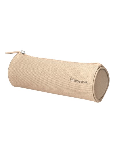 Estuche portatodo liderpapel classic cilindrico ancho 210x70mm crema