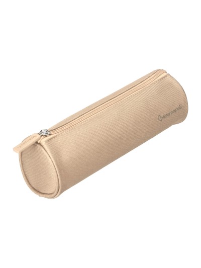 Estuche portatodo liderpapel classic cilindrico ancho 210x70mm crema