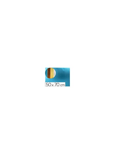 Goma eva liderpapel 50x70 cm espesor 2 mm metalizada azul claro