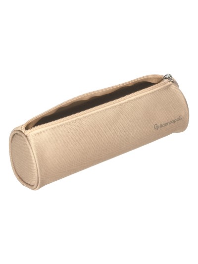 Estuche portatodo liderpapel classic cilindrico ancho 210x70mm crema