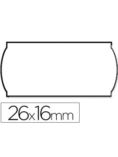 Etiquetas meto onduladas 26x16 mm blanca adh.2 rollo de 1200 etiquetas