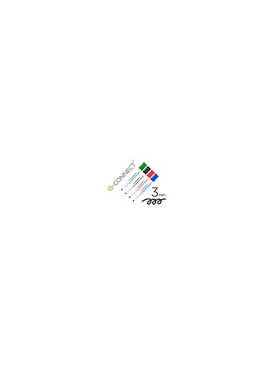 Rotulador q-connect pizarra blanca colores surtidos punta redonda 3 mm