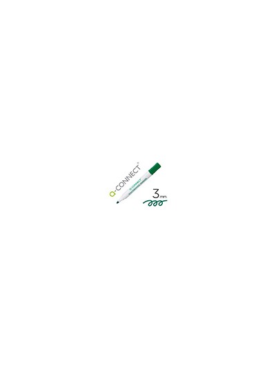 Rotulador q-connect pizarra blanca color verde punta redonda 3 mm