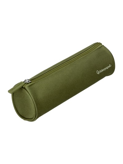 Estuche portatodo liderpapel classic cilindrico ancho 210x70mm verde militar