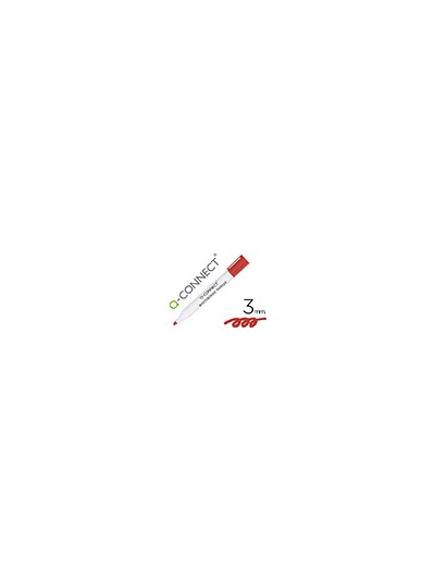Rotulador q-connect pizarra blanca color rojo punta redonda 3 mm