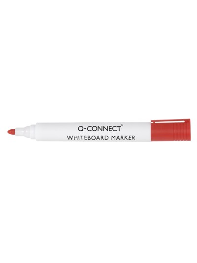 Rotulador q-connect pizarra blanca color rojo punta redonda 3 mm