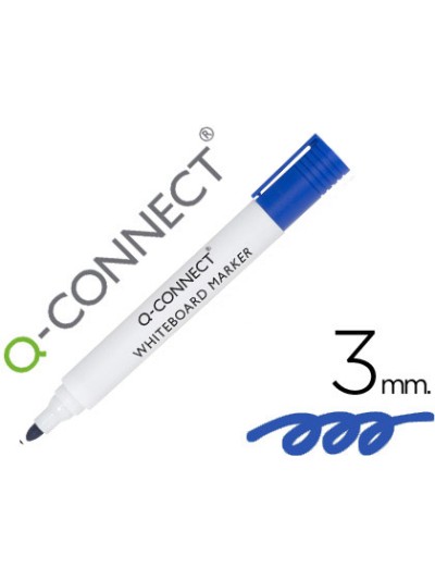 Rotulador q-connect pizarra blanca color azul punta redonda 3 mm