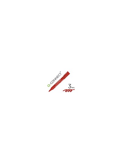 Rotulador q-connect marcador permanente rojo punta redonda 3 mm
